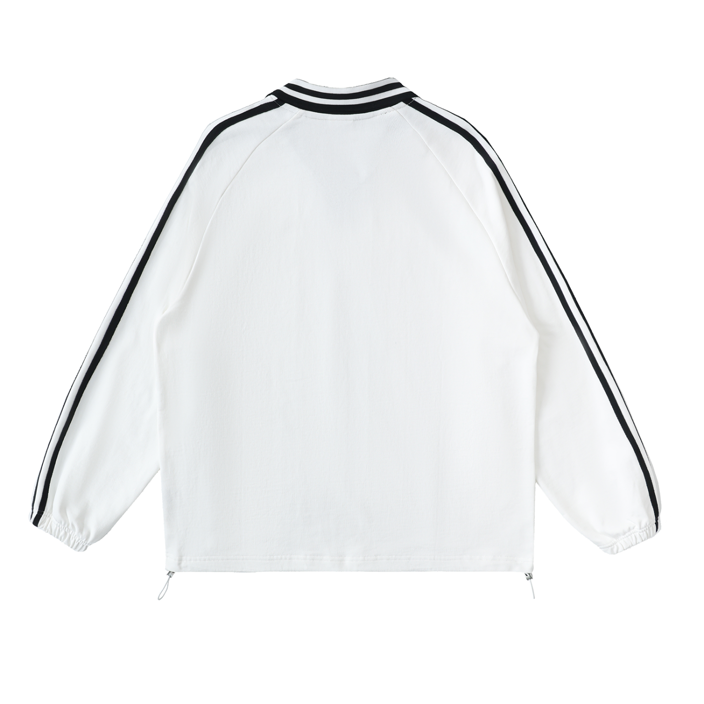 Spooky Striped Lapel Collar Sweatshirt