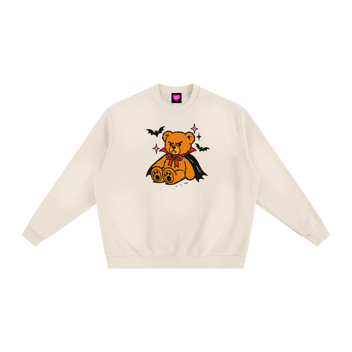 Vampy Bear Sun Faded Fleeced Sweatshirt