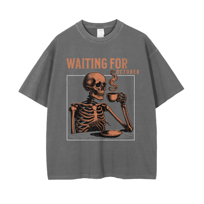 Waiting for Octorber Drop Shoulder Tee