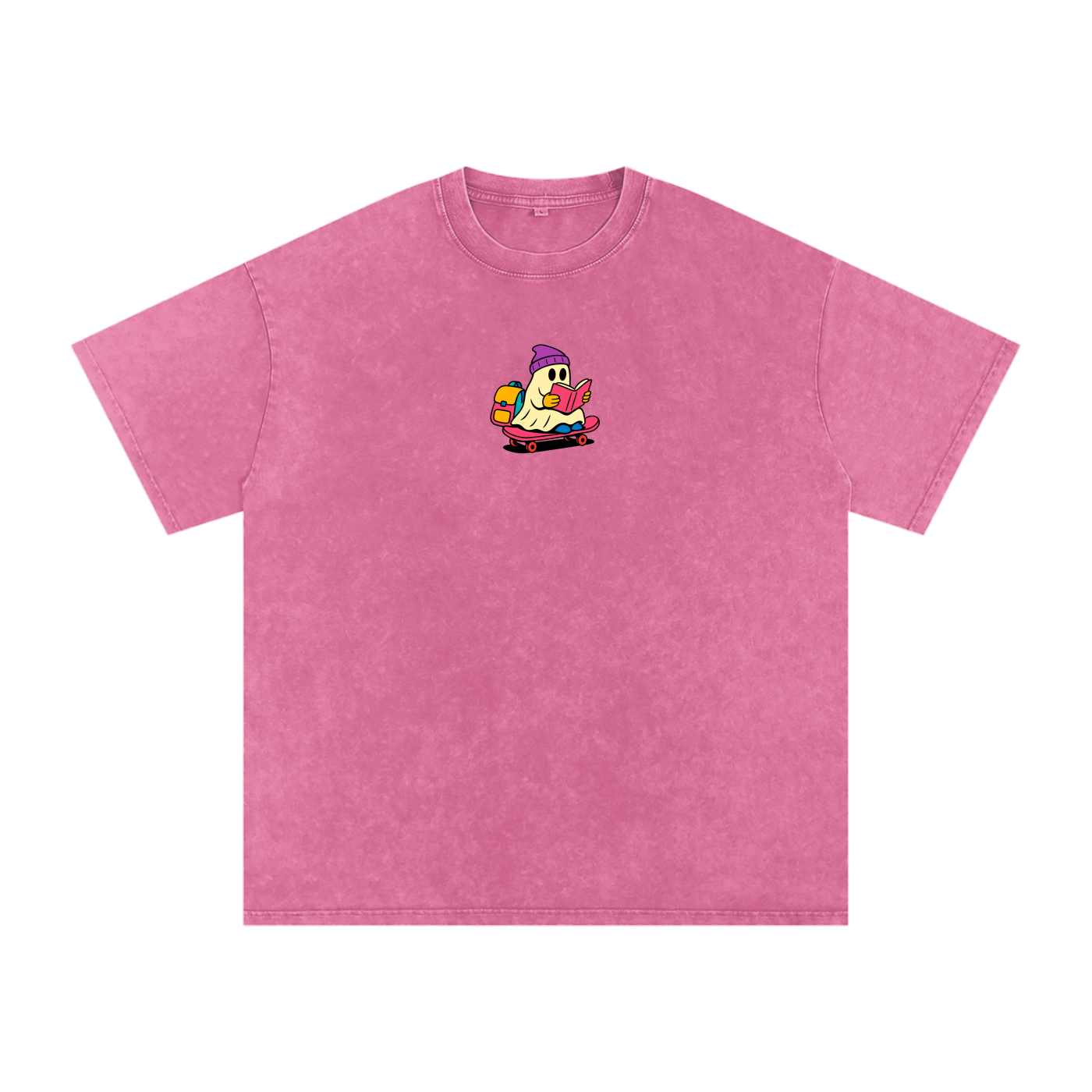 Rad Ghost Snow Washed Oversized Cotton T-Shirt