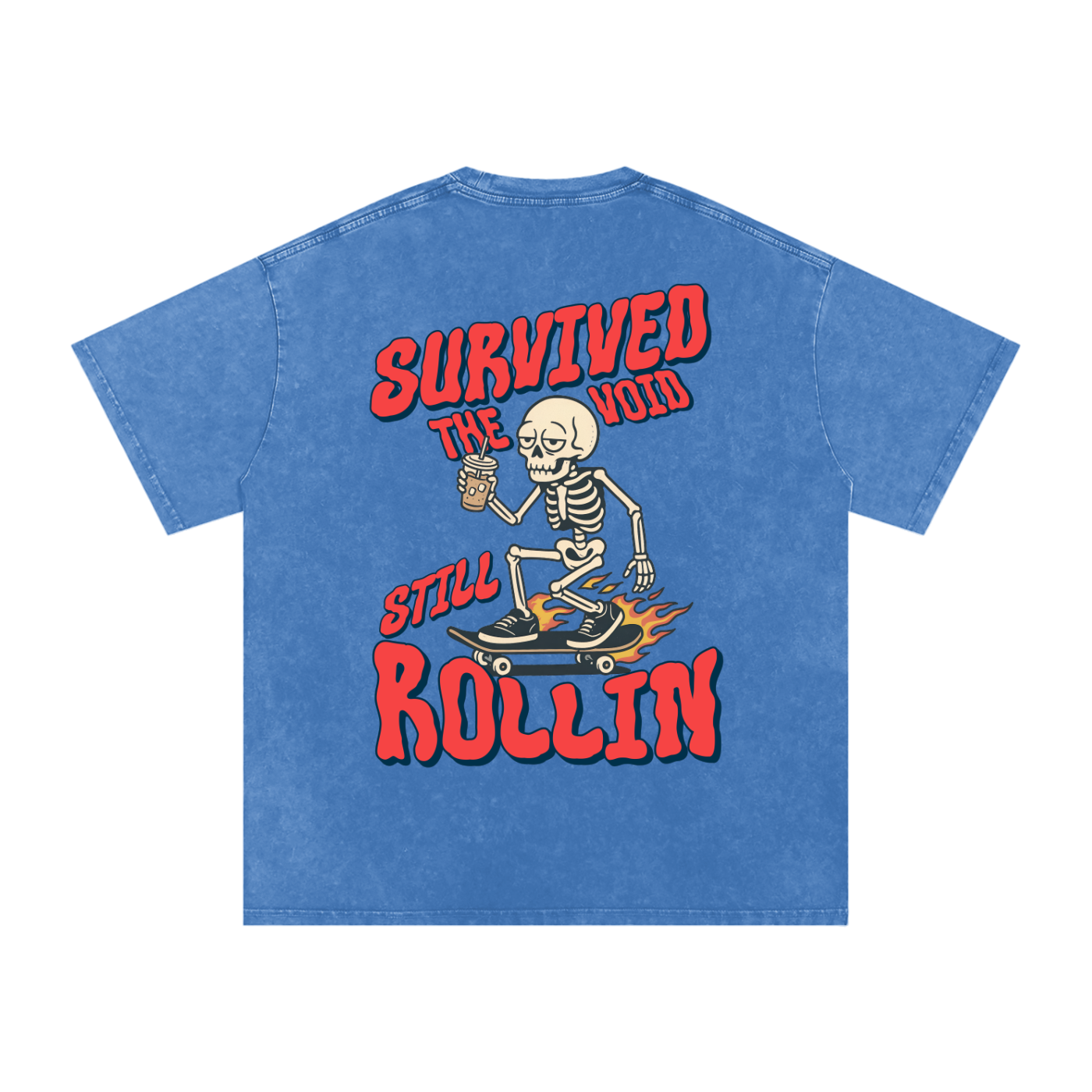 Keep Rollin Acid Wash Oversize T-Shirt