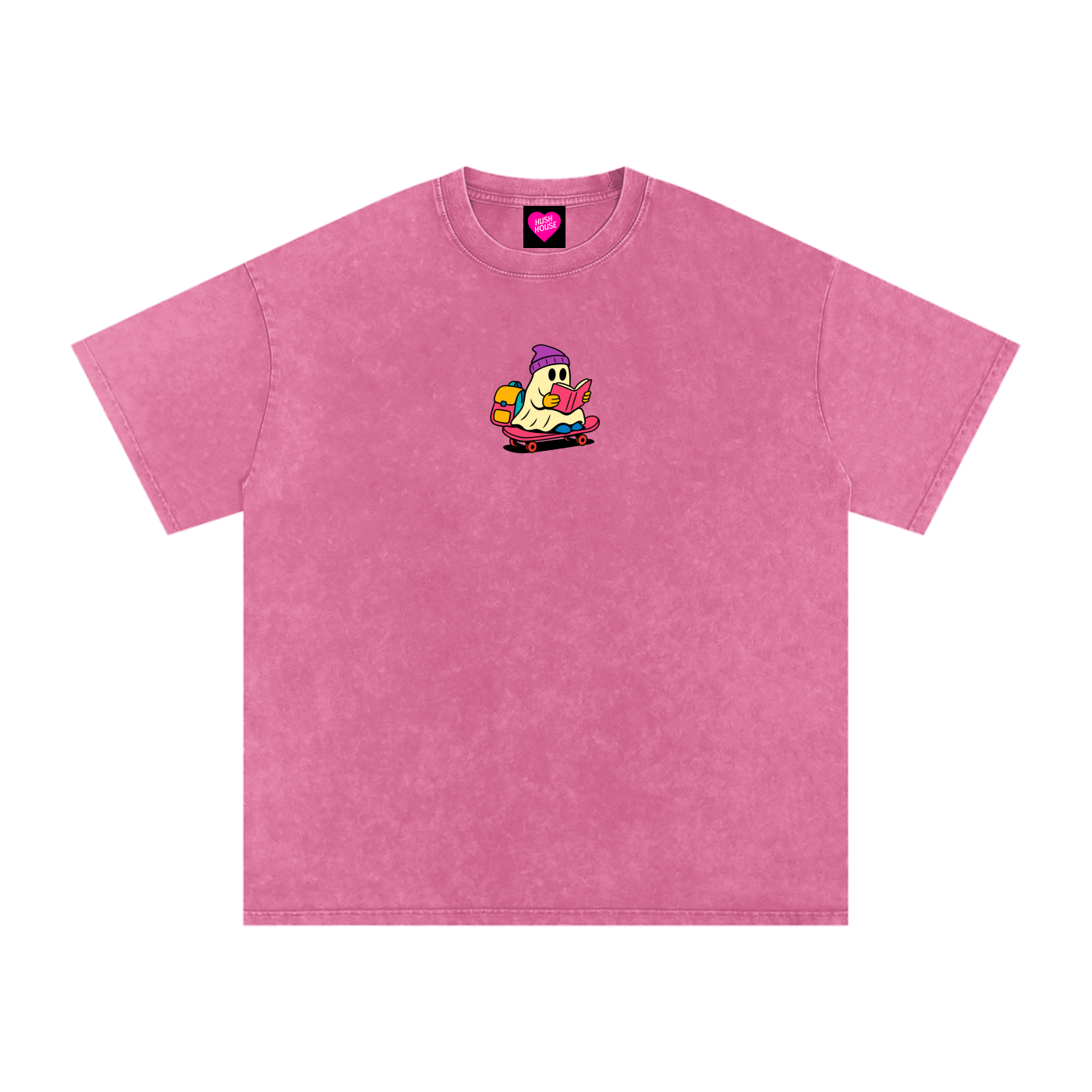 Rad Ghost Snow Washed Oversized Cotton T-Shirt