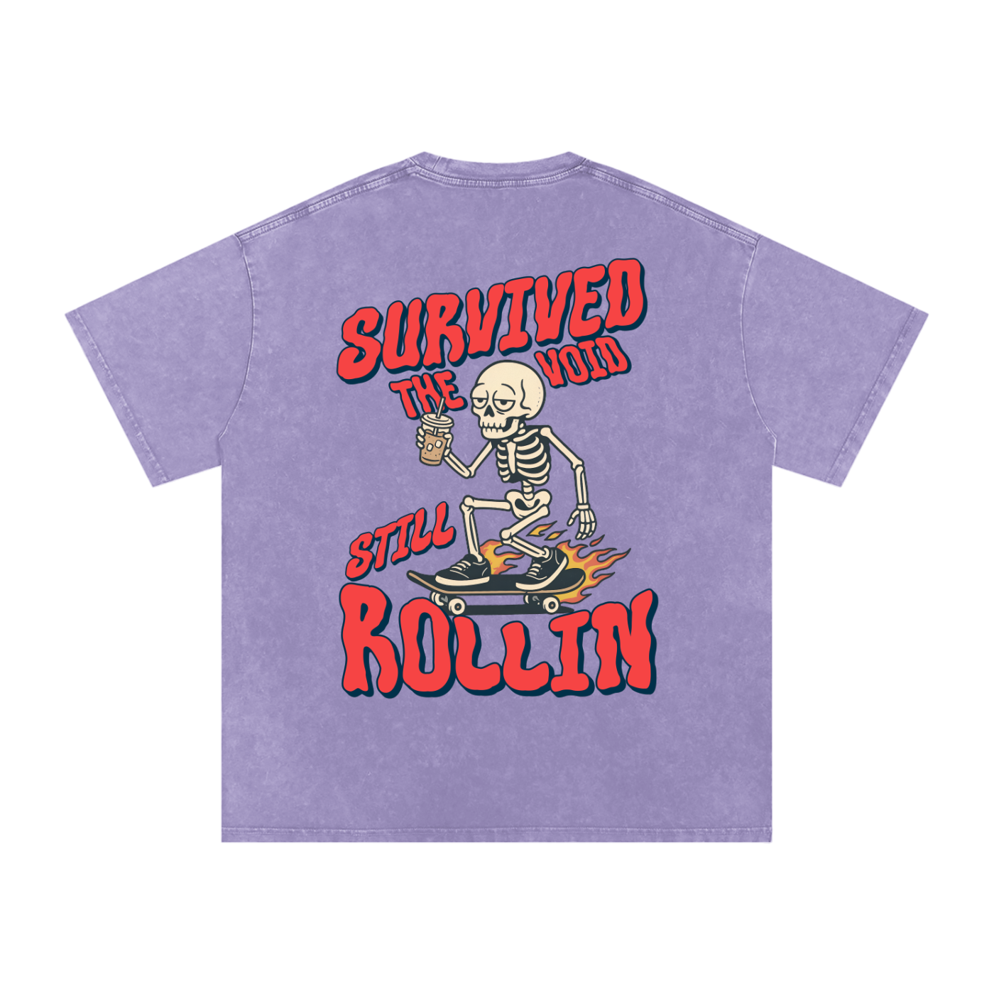 Keep Rollin Acid Wash Oversize T-Shirt