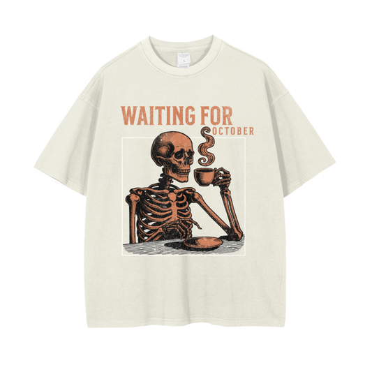 Waiting for Octorber Drop Shoulder Tee