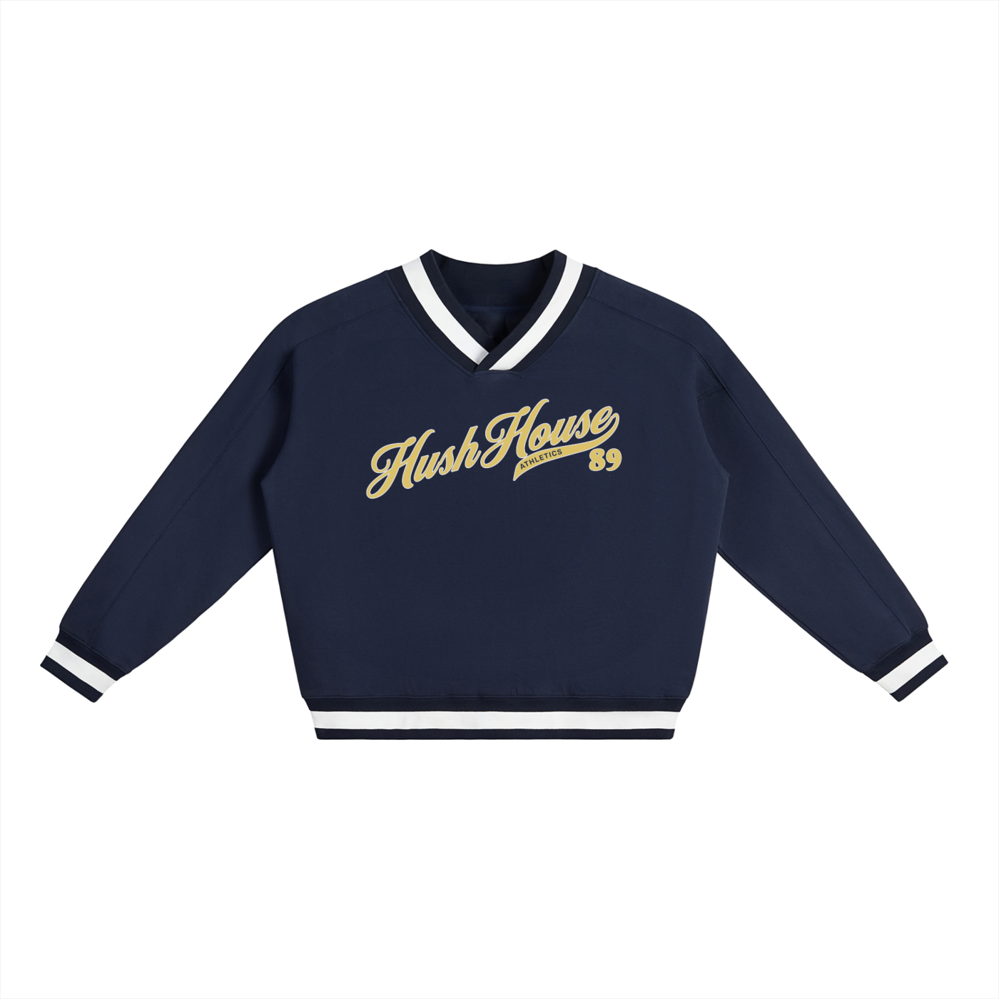 The Everyday Pullover Sweatshirt  - Navy Blue and gold