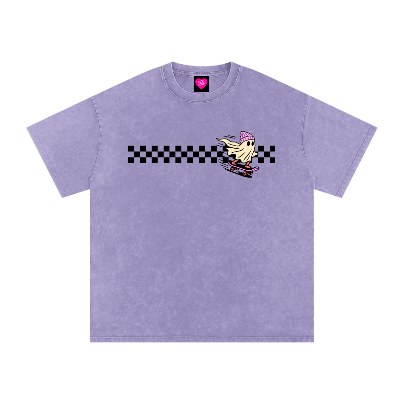 Skater Motion Snow Washed Oversized Cotton T-Shirt