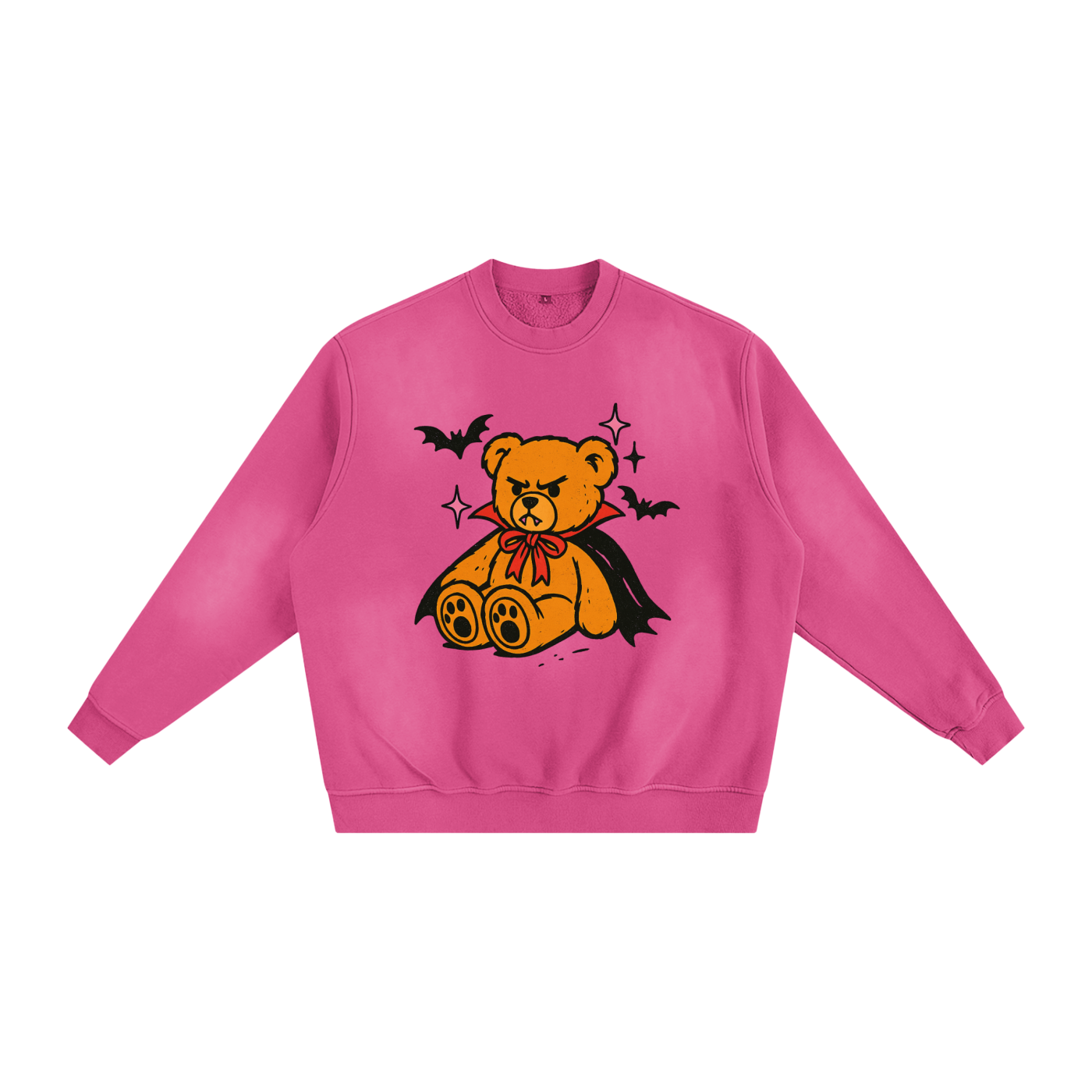 Vampire Bear Sunfade Fleeced Sweatshirt