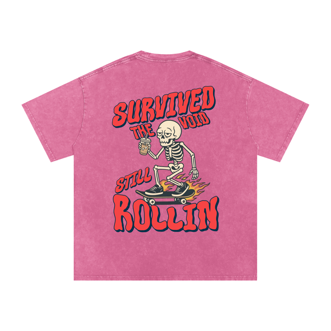 Keep Rollin Acid Wash Oversize T-Shirt