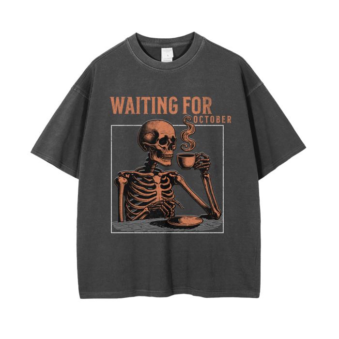 Waiting for Octorber Drop Shoulder Tee